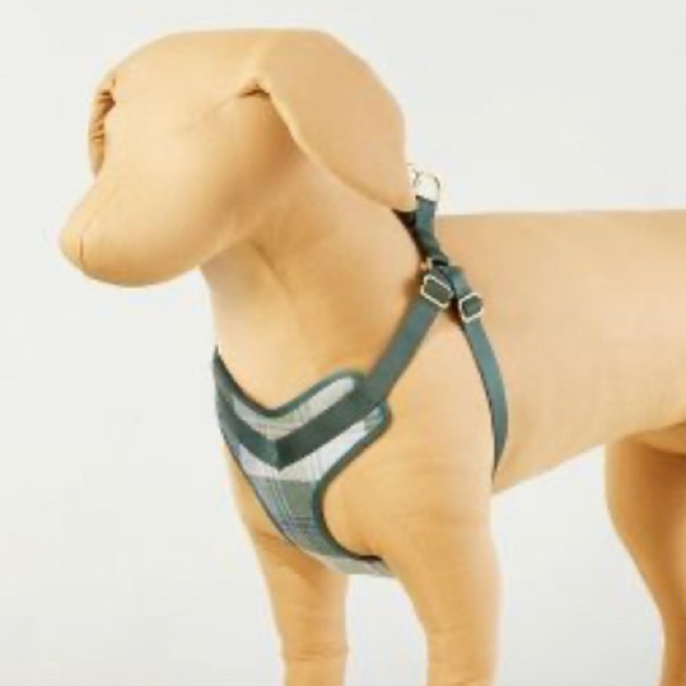 Tartan Plaid Adjustable Dog Harness - Tonal Green - Hearth & Hand™ with Magnolia